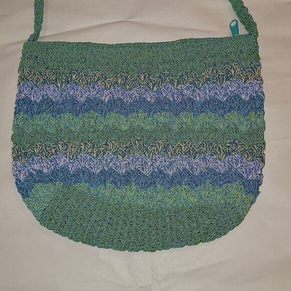 Cappelli Straworld Multicolor Should Crossbody Bag 13" x 9.5" Beautiful Stripes - Picture 3 of 13